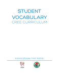 Vocabulary - Kawacatoose Curriculum Guide